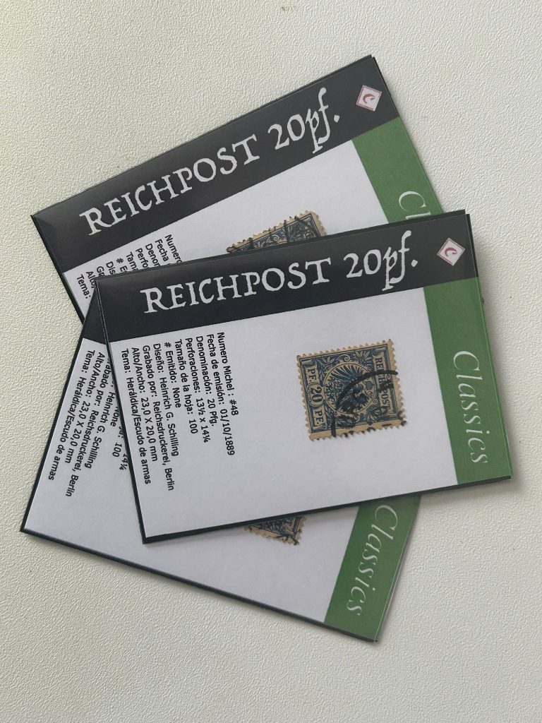 Cromo del sello de 20 pfenning de REICH POST aleman