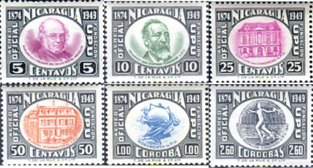 Serie Completa Correo Aereo UPU 1959 Nicaragua 